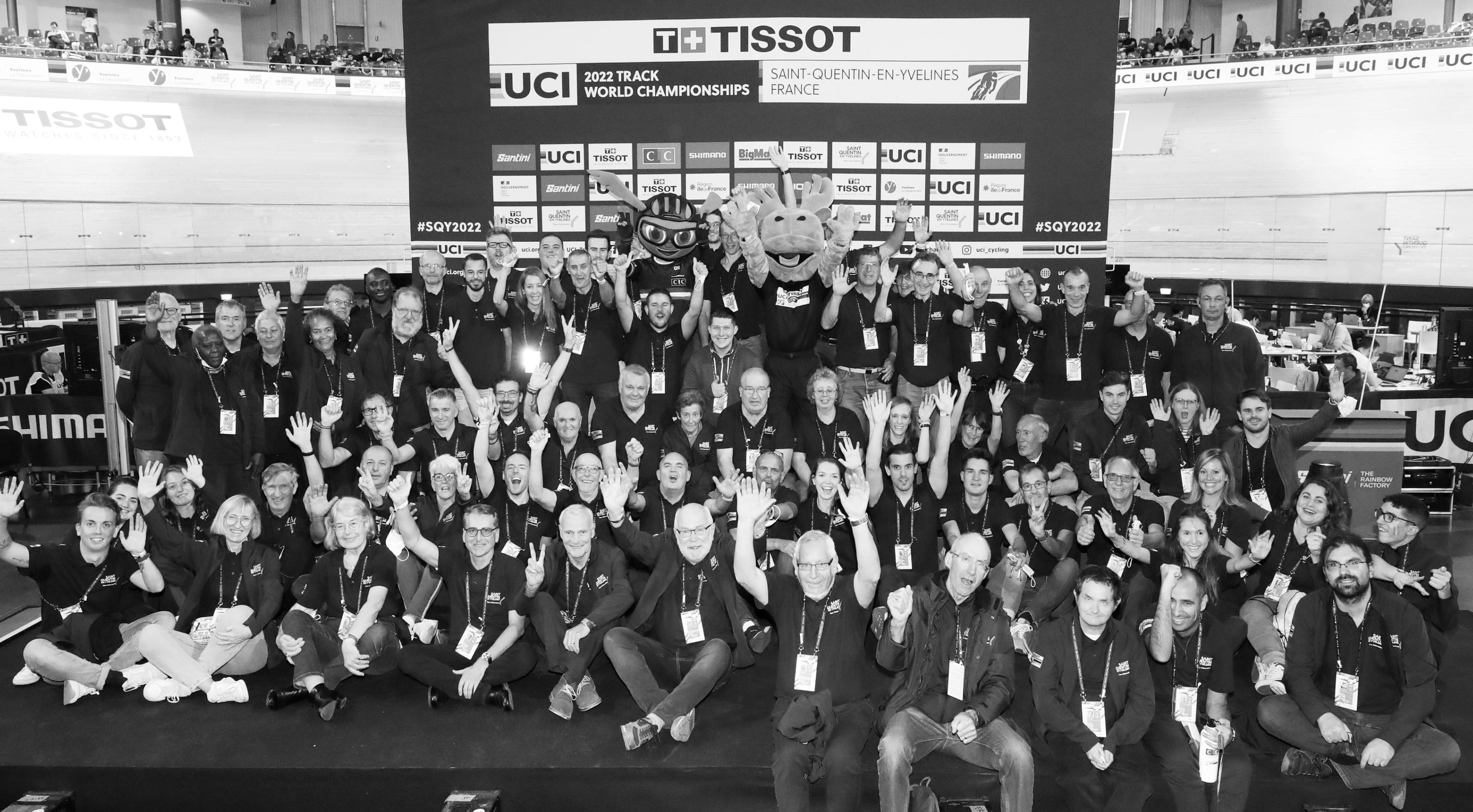 bénévoles des championats du monde de cyclisme sur piste 2022